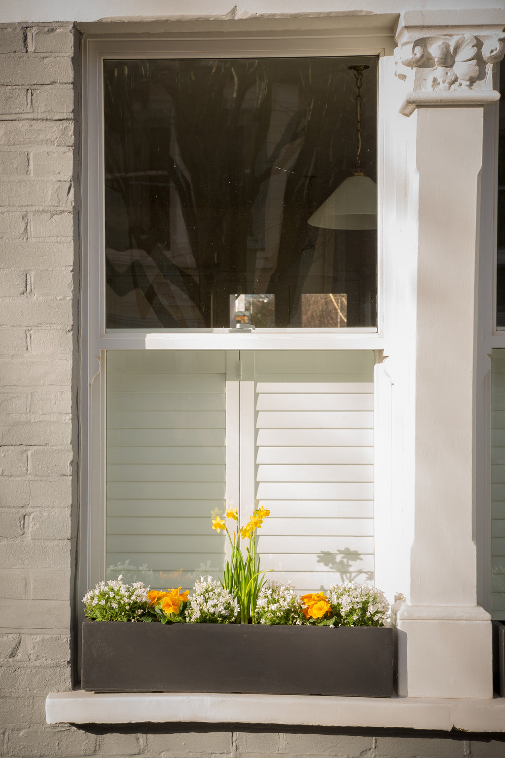 Wide Window Box Large Window Box in Amalfi Black - Bay and Box