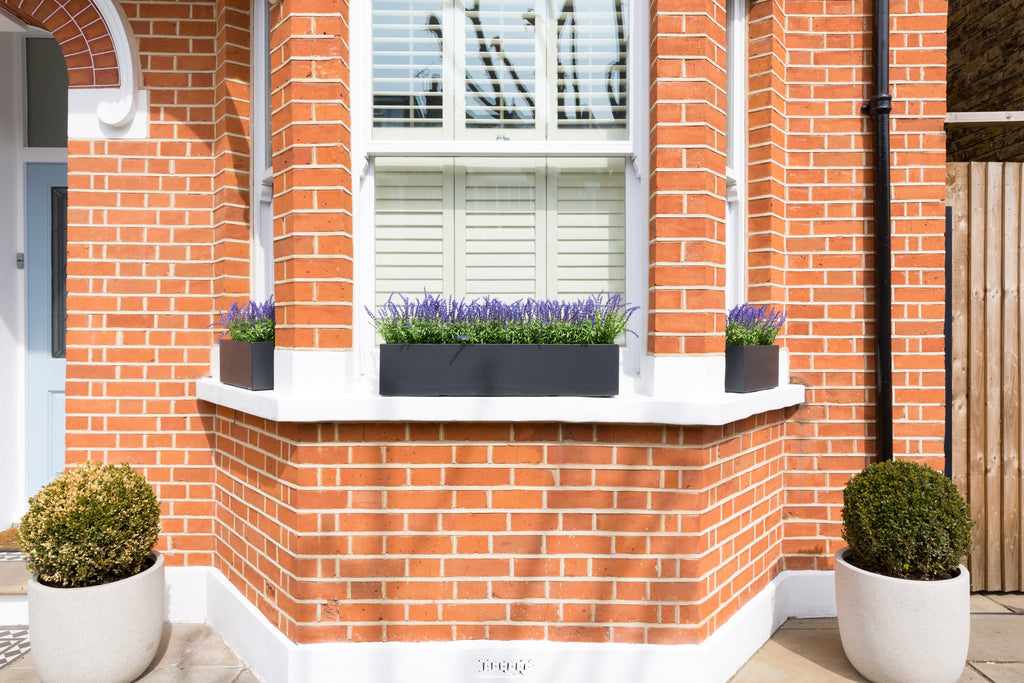 artificial lavender window box